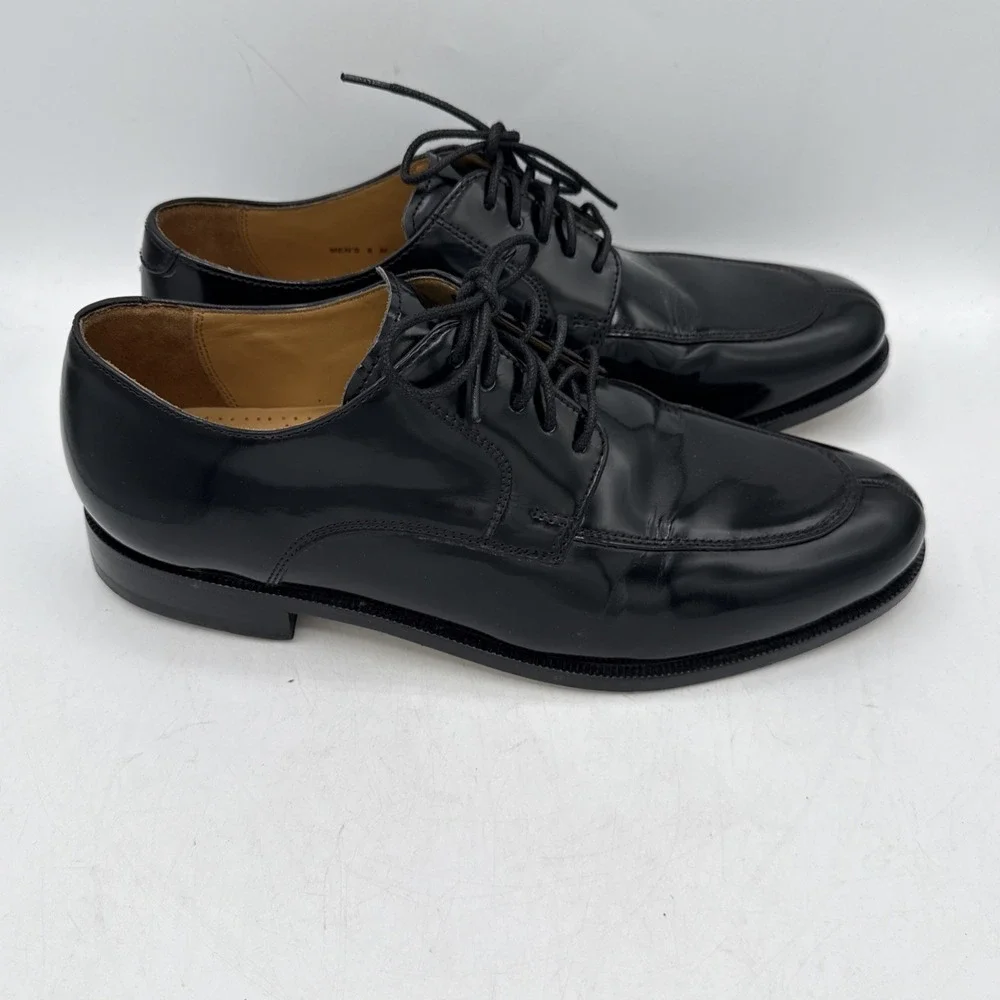 Cole Haan Black Lace Ups‎ Dress Shoes Size 8M Pre-owned Air Insoles
